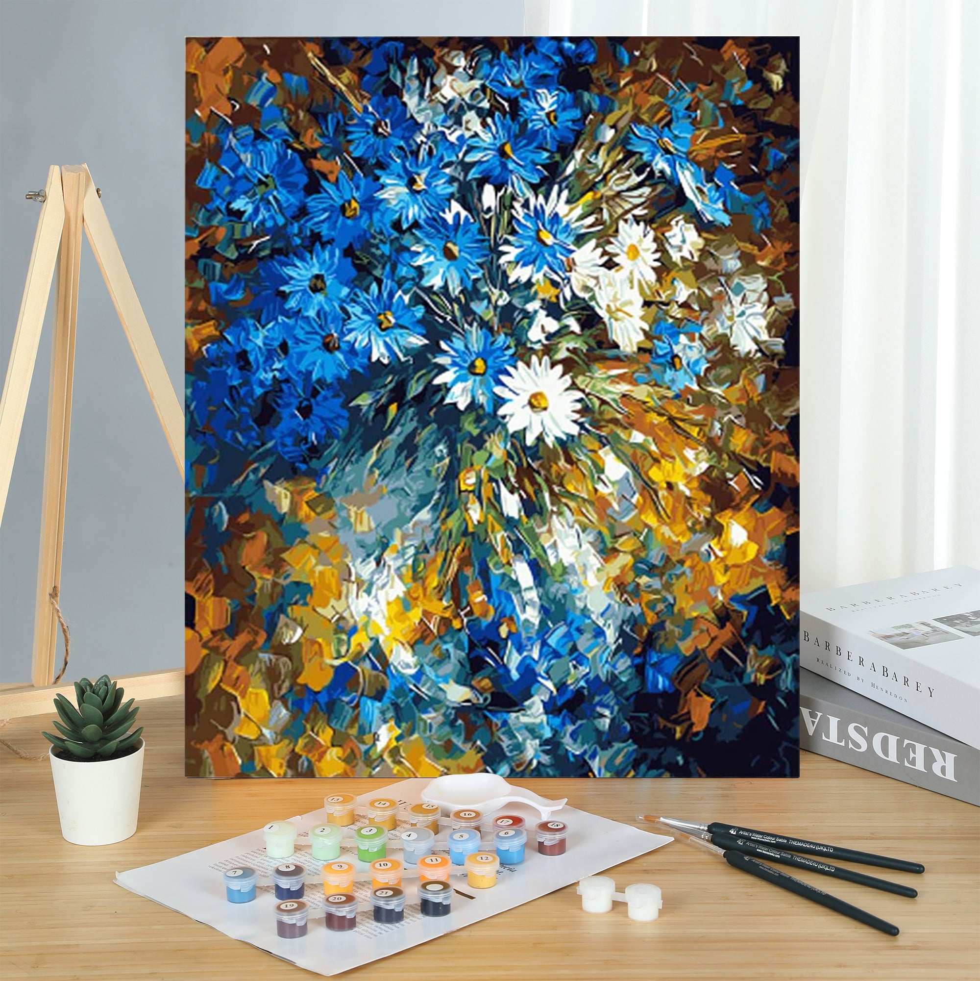 MADE4U [20"] [Wood Framed] Paint By Numbers Kit with Brushes and Paint