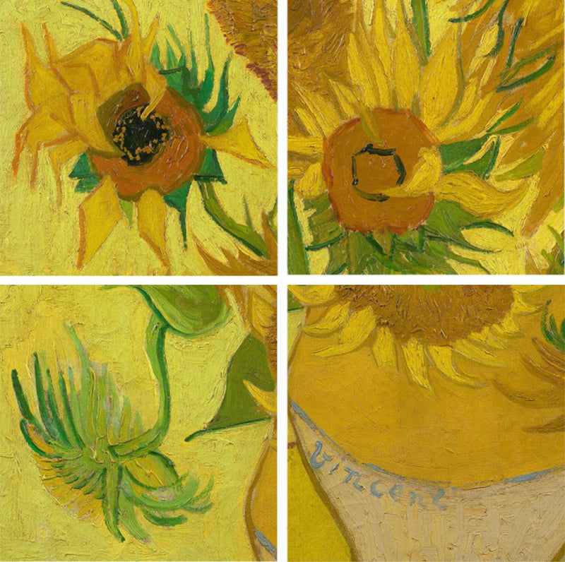 [ Van Gogh ][ Sunflowers ] Museum Class Art Reproduction Painting [ CRUSE 3.82 Giga Resolution Original Piece Scanned and Painted] [ Aluminum Alloy Hand Framed ]