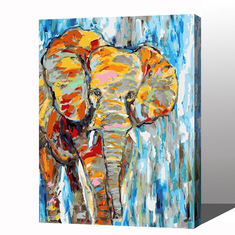 MADE4U [ Animal Series ] [ 20" ] [ Wood Framed ] Paint By Numbers Kit with Brushes and Paints ( Elephant HHGZGX23567 ) NEW