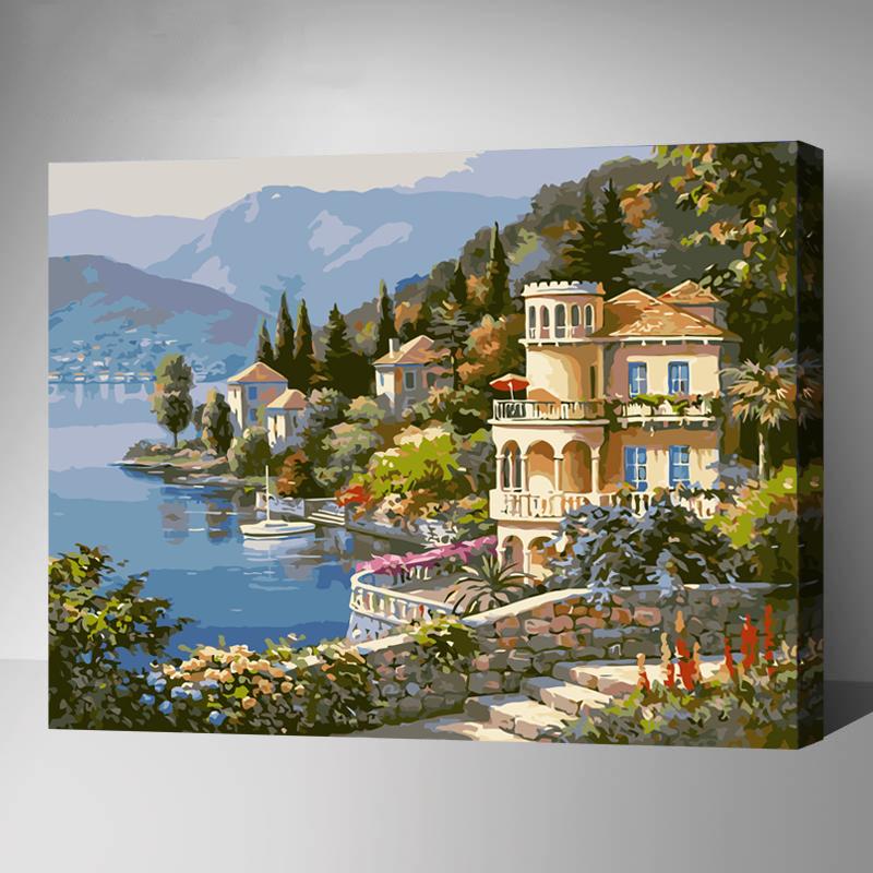 MADE4U [20"] [Wood Framed] Paint By Numbers Kit with Brushes and Paint