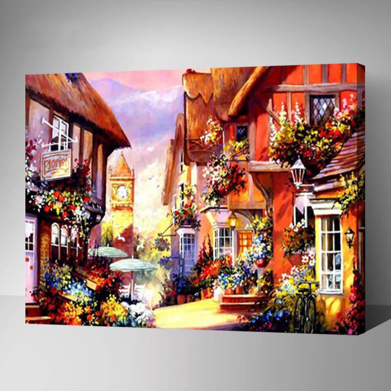 MADE4U [20"] [Wood Framed] Paint By Numbers Kit with Brushes and Paint