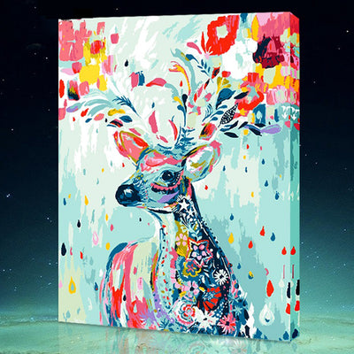 MADE4U [ Deer Series ] [ 20" ] [ Wood Framed ] Paint By Numbers Kit with Brushes and Paints ( Deer HHGZG202 )