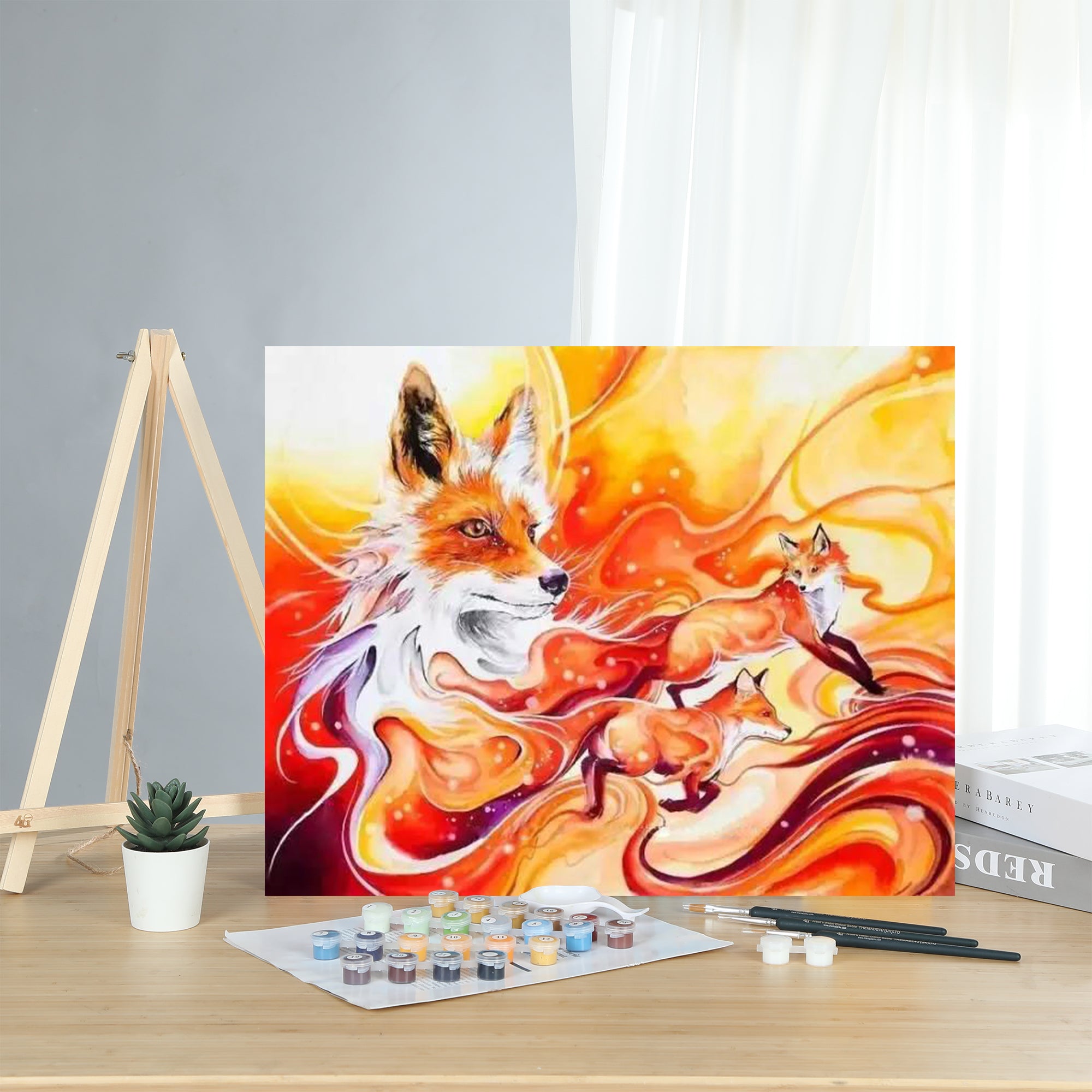 MADE4U [20"] [Wood Framed] Paint By Numbers Kit with Brushes and Paint