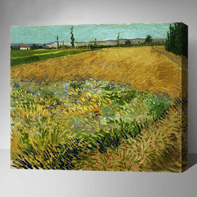 MADE4U [ Post-Impressionism Van Gogh Series ] [ 20" ] [ Thicker (1") ] [ Wood Framed ] Paint By Numbers Kit with Brushes and Paints ( Wheatfield ) HYXPII4030