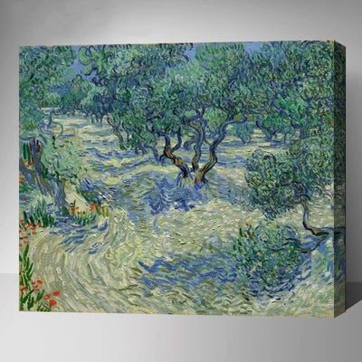MADE4U [ Post-Impressionism Van Gogh Series ] [ 20" ] [ Thicker (1") ] [ Wood Framed ] Paint By Numbers Kit with Brushes and Paints ( Olive Orchard ) HYXPII4032