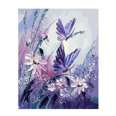 Made4u [ 20" ]  [ Wood Framed ] Paint By Numbers Kit Brushes and Paints for Adult ( Butterfly G406 )