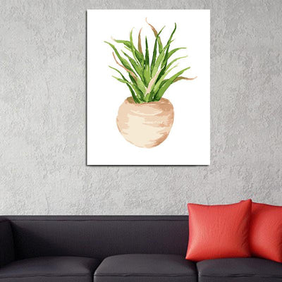 MADE4U [ Succulent Plants ] [ 20" ] [ Thicker (1") ] [ Wood Framed ] Paint By Numbers Kit with Brushes and Paints ( Succulent Plants QS098 )