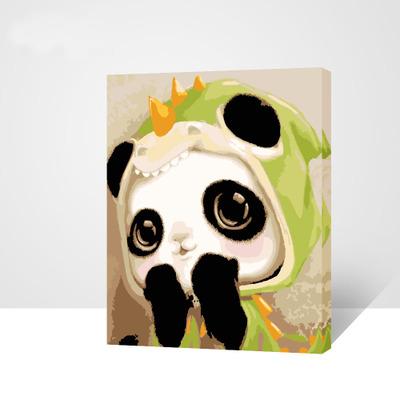 MADE4U [ Animal series ] [ 20" ] [ Wood Framed ] Paint By Numbers Kit with Brushes and Paints ( Panda B ) THSJ070