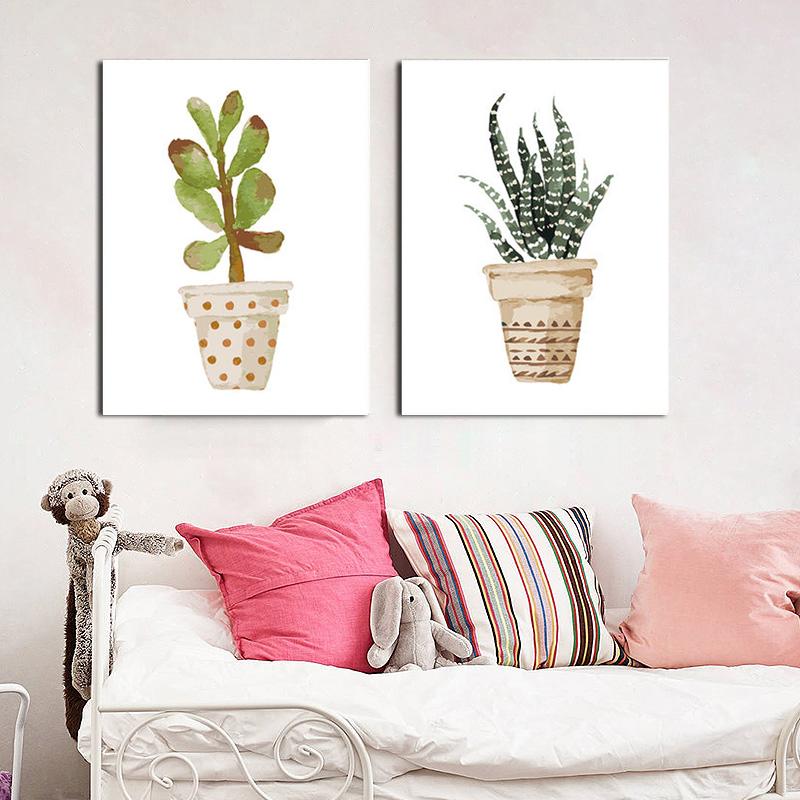 MADE4U [ Succulent Plants ] [ 20" ] [ Thicker (1") ] [ Wood Framed ] Paint By Numbers Kit with Brushes and Paints ( Succulent Plants Great Saver Bundle of 2 XL91X203 )