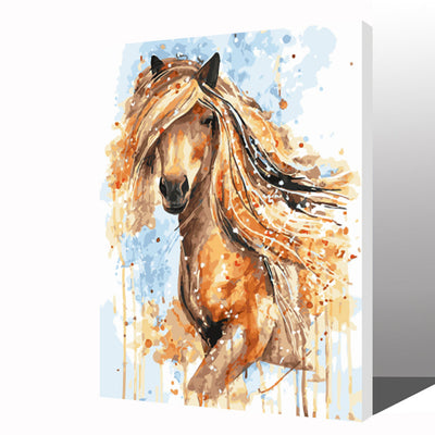 MADE4U [ Animal Series ] [ 20" ] [ Wood Framed ] Paint By Numbers Kit with Brushes and Paints ( Horse HHGZGX21943 ) NEW