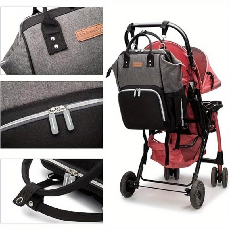 Equipped with Portable Changing Mat & Nappy Compartment, Safe, waterproof and heat-insulating, Stylish Mummy Bags, travel bag, large-capacity backpack, Perfect for Busy Moms on the Move, gift