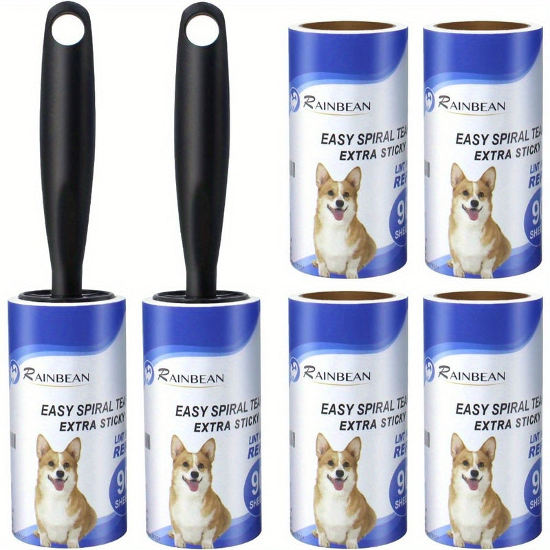 6 pcs Lint Rollers for Pet Hair Extra Sticky, 540 Sheets 6 Refills