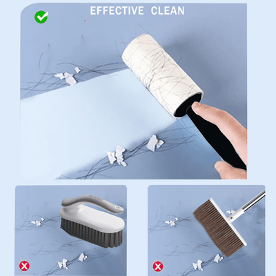 Lint Roller with Handle, Portable Lint Remover Brush Pet Hair Remover for Dog & Cat Hair Removal, Sheets Lint Roller, Lint Rollers for Pet Hair, Extra Sticky, Versatile, Clothes, Bed, Furniture, Gift