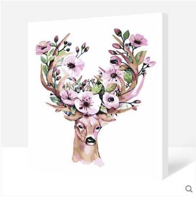 MADE4U [ Deer Series ] [ 20" ] [ Wood Framed ] Paint By Numbers Kit with Brushes and Paints ( Deer THSJ023 )