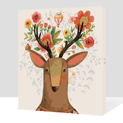 MADE4U [ Deer Series ] [ 20" ] [ Wood Framed ] Paint By Numbers Kit with Brushes and Paints ( Deer THSJ030 )