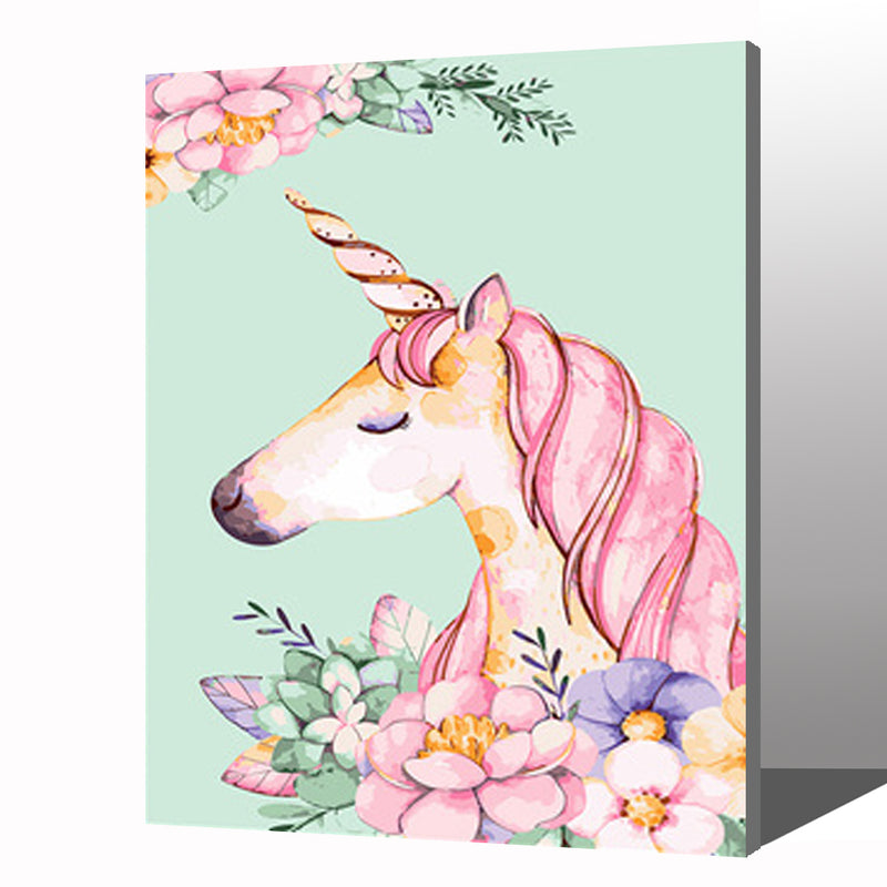 MADE4U [ Flower Also Animals Series ] [ 20" ] [ Wood Framed ] Paint By Numbers Kit with Brushes and Paints ( Flower Also Animals YCOGP014 ) NEW