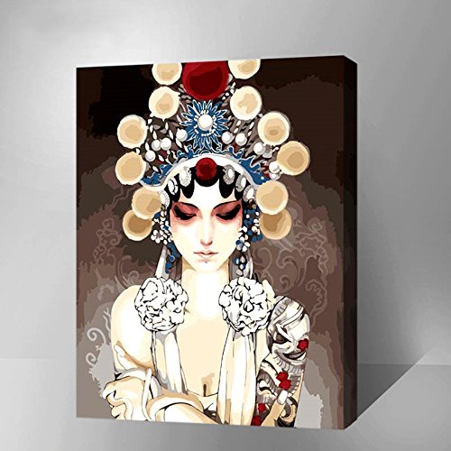 Made4u [ 20"  [ Wood Framed ] Paint By Numbers Kit for Adult ( Beauties G445 )