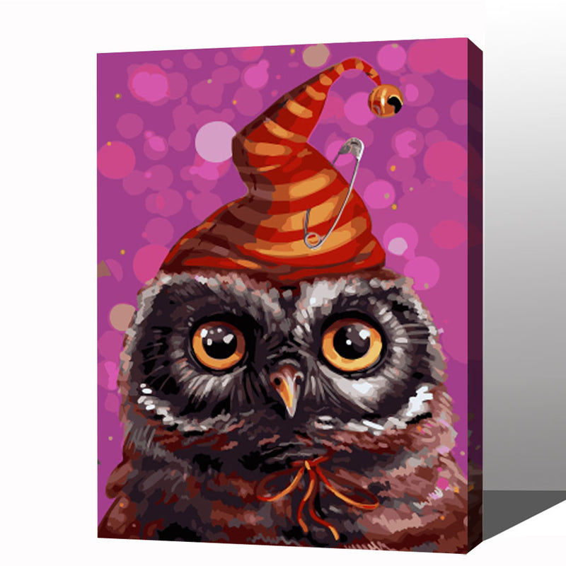 MADE4U [ Cute Animal Series ] [ 20" ] [ Wood Framed ] Paint By Numbers Kit with Brushes and Paints ( Owl HHGZGX23245 ) NEW