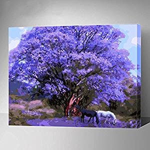 Made4u [ 20" [ Thick (1") ] [ Wood Framed ] Paint By Numbers Kit for Adult ( Flower, HHGZGX8784 )