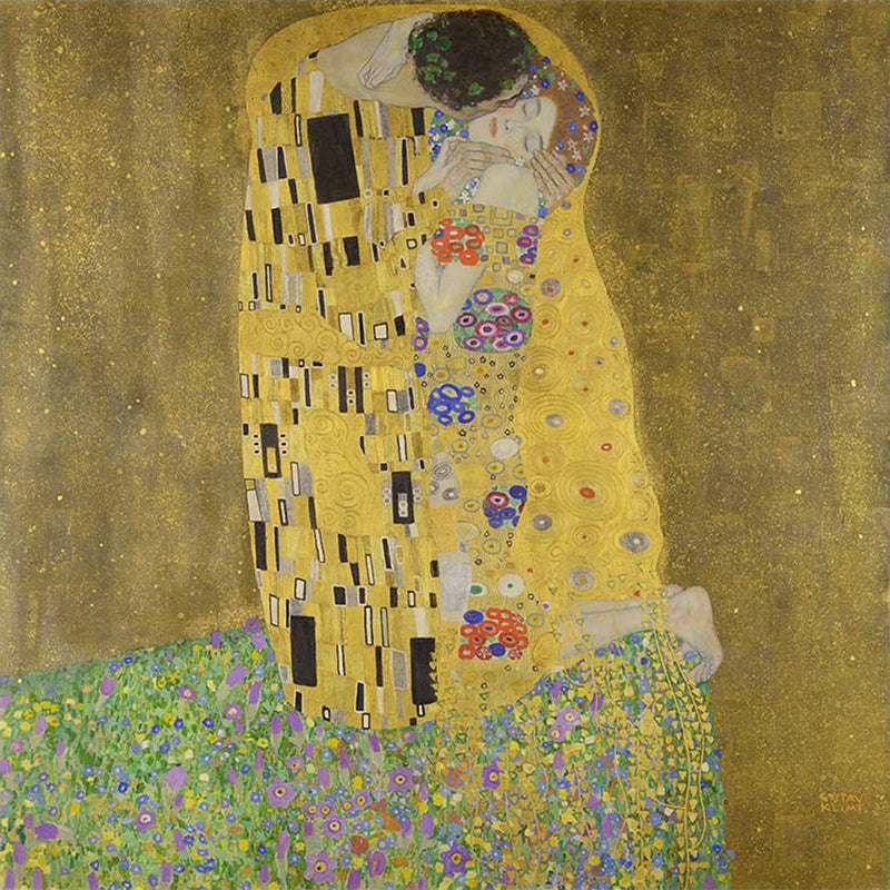 [ Gustav Klimt ][ The Kiss ] Museum Class Art Reproduction Painting [ CRUSE 3.82 Giga Resolution Original Piece Scanned and Painted] [ Aluminum Alloy Hand Framed ]