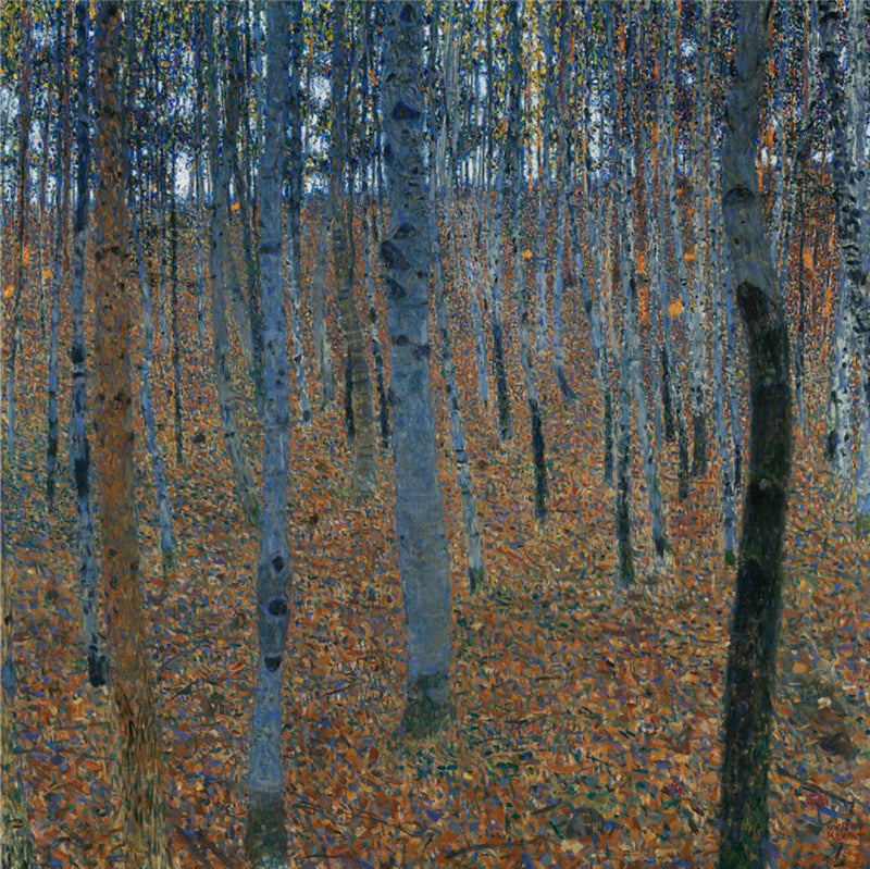 [ Gustav Klimt ][ Buchen Hain ] Museum Class Art Reproduction Painting [ CRUSE 3.82 Giga Resolution Original Piece Scanned and Painted] [ Aluminum Alloy Hand Framed ]