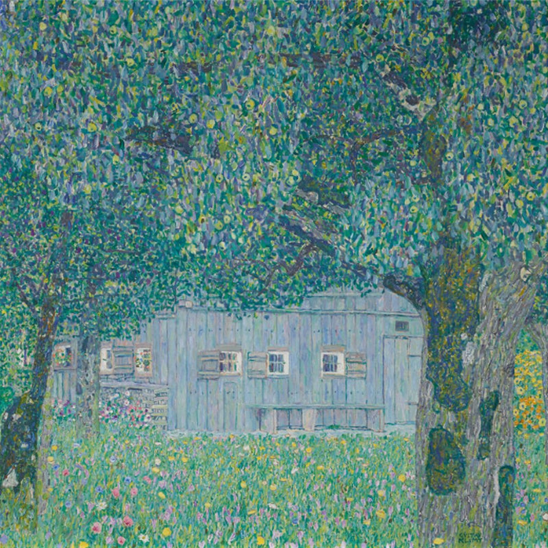 [ Gustav Klimt ][ Farmhouse in Upper Austria ] Museum Class Art Reproduction Painting [ CRUSE 3.82 Giga Resolution Original Piece Scanned and Painted] [ Aluminum Alloy Hand Framed ]