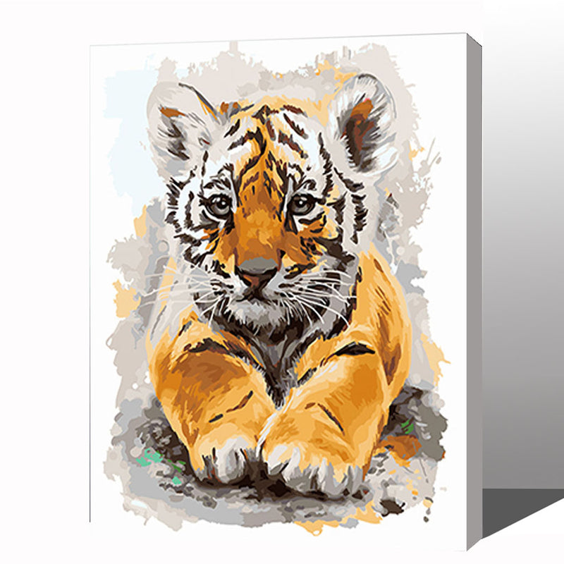 MADE4U [ Animal Series ] [ 20" ] [ Wood Framed ] Paint By Numbers Kit with Brushes and Paints ( Tiger HHGZGX24661 ) NEW