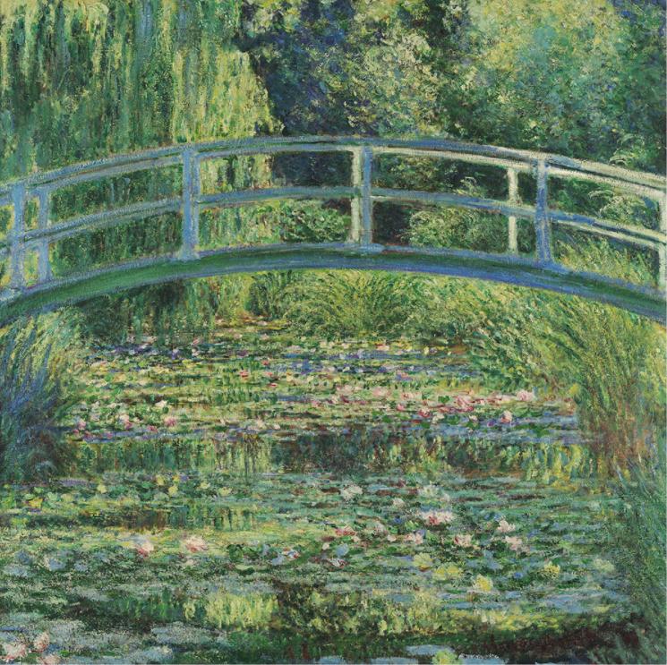 [ Claude Monet ][ Water Lilies and the Japanese Bridge ] Museum Class Art Reproduction Painting [ CRUSE 3.82 Giga Resolution Original Piece Scanned and Painted] [ Aluminum Framed ]