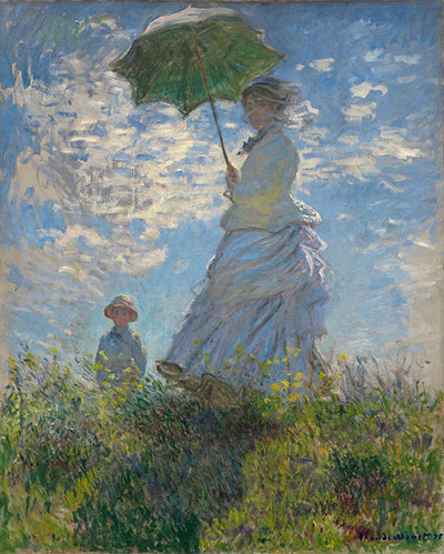 [ Claude Monet ][ Woman with a Parasol ] Museum Class Art Reproduction Painting [ CRUSE 3.82 Giga Resolution Original Piece Scanned and Painted] [ Aluminum Alloy Hand Framed ]