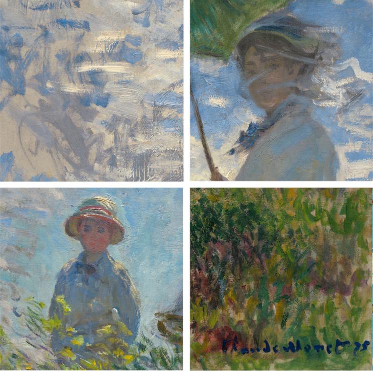 [ Claude Monet ][ Woman with a Parasol ] Museum Class Art Reproduction Painting [ CRUSE 3.82 Giga Resolution Original Piece Scanned and Painted] [ Aluminum Alloy Hand Framed ]