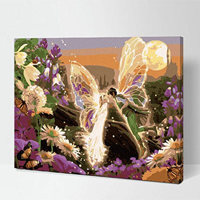 MADE4U [ 20" ] [ Wood Framed ] Paint By Numbers Kit with Brushes and Paints ( Dream Angels G356 )