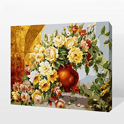 MADE4U [ 20" ] [ Wood Framed ] Paint By Numbers Kit for Adult ( Flowers G433 )