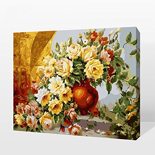 MADE4U [ 20" ] [ Wood Framed ] Paint By Numbers Kit for Adult ( Flowers G433 )