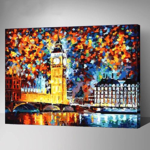Made4u [ 20" ] [ Wood Framed ] Paint By Numbers Kit for Adult ( London G413 )