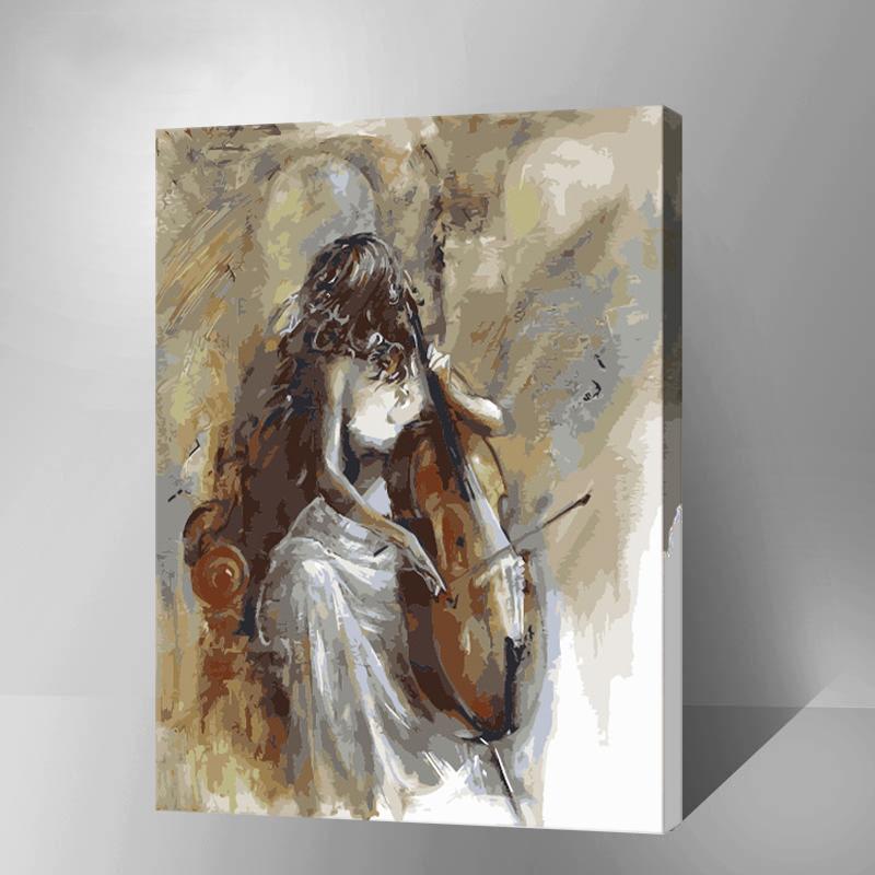 MADE4U [ Dance and Musical Series ] [ 20" ] [ Thicker (1") ] [ Wood Framed ] Paint By Numbers Kit with Brushes and Paints (Cello YWYZ8087)
