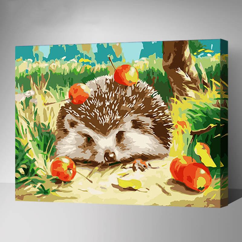 MADE4U [ Animals Series 2 ] [ 20" ] [ Thicker (1") ] [ Wood Framed ] Paint By Numbers Kit with Brushes and Paints ( YWYZ8195 )