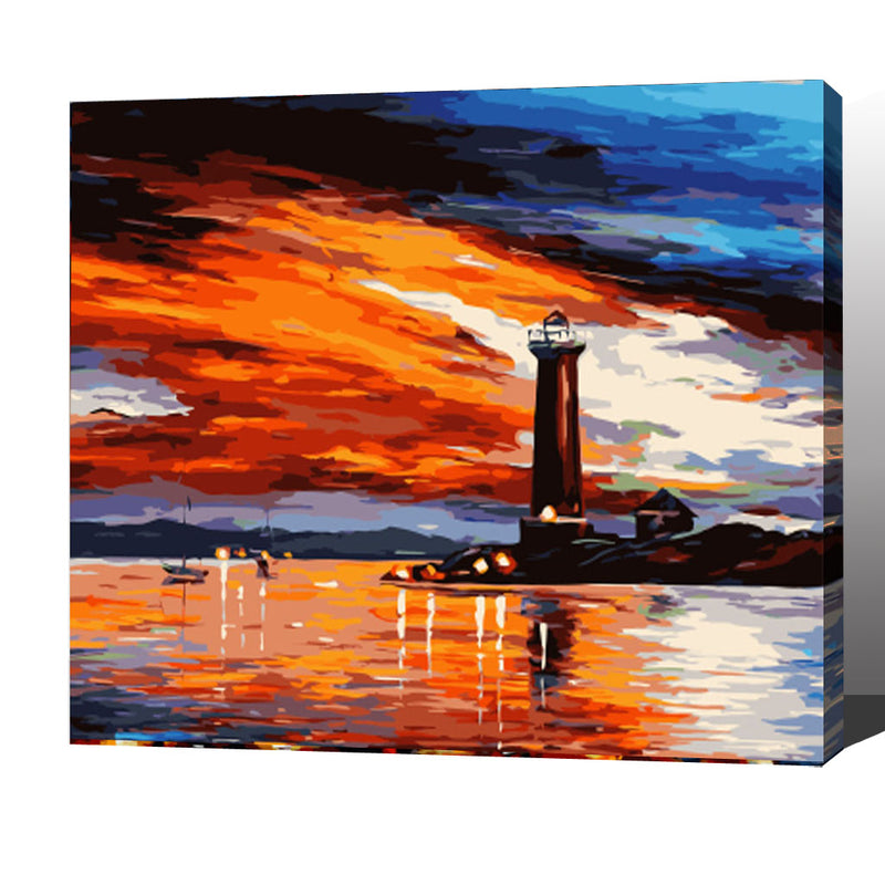 MADE4U [ Impressionism Series ] [ 20" ] [ Wood Framed ] Paint By Numbers Kit with Brushes and Paints ( Colorful HHGZGX9028 )