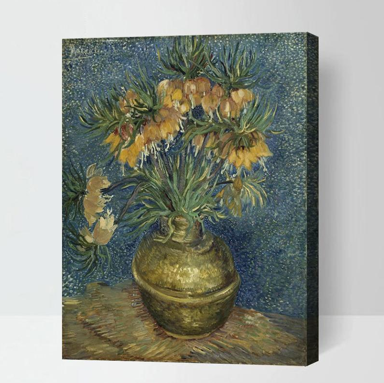 MADE4U [ Van Gogh Series 3] [ 20" ] [ Thicker (1") ] [ Wood Framed ] Paint By Numbers Kit with Brushes and Paints