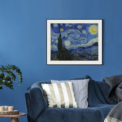 [ Van Gogh ][ The Starry Night ] Museum Class Art Reproduction Painting [ CRUSE 3.82 Giga Resolution Original Piece Scanned and Painted] [ Aluminum Alloy Hand Framed ]