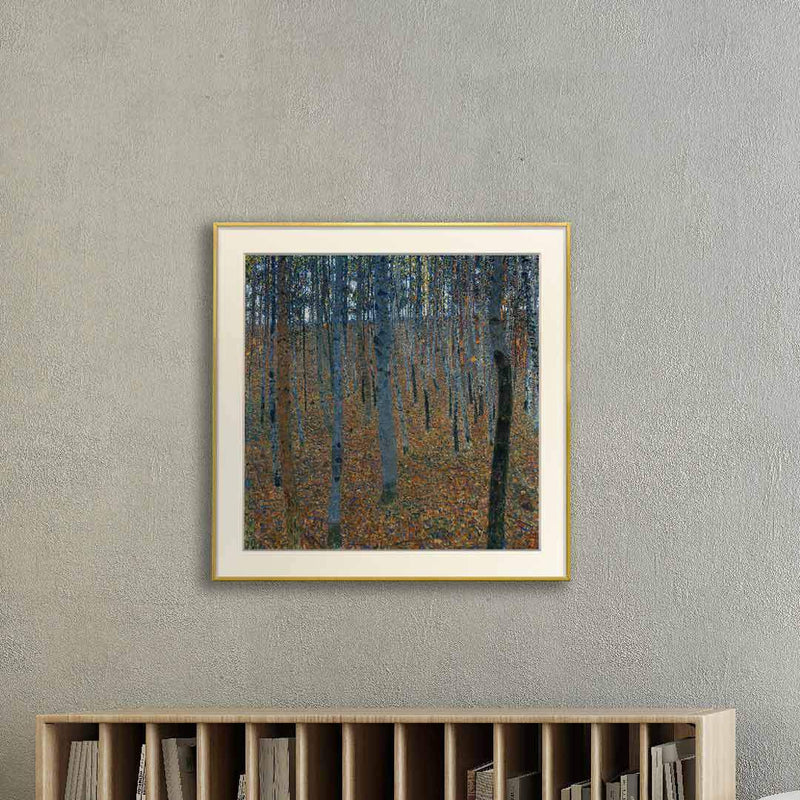 [ Gustav Klimt ][ Buchen Hain ] Museum Class Art Reproduction Painting [ CRUSE 3.82 Giga Resolution Original Piece Scanned and Painted] [ Aluminum Alloy Hand Framed ]