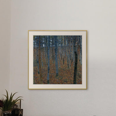 [ Gustav Klimt ][ Buchen Hain ] Museum Class Art Reproduction Painting [ CRUSE 3.82 Giga Resolution Original Piece Scanned and Painted] [ Aluminum Alloy Hand Framed ]