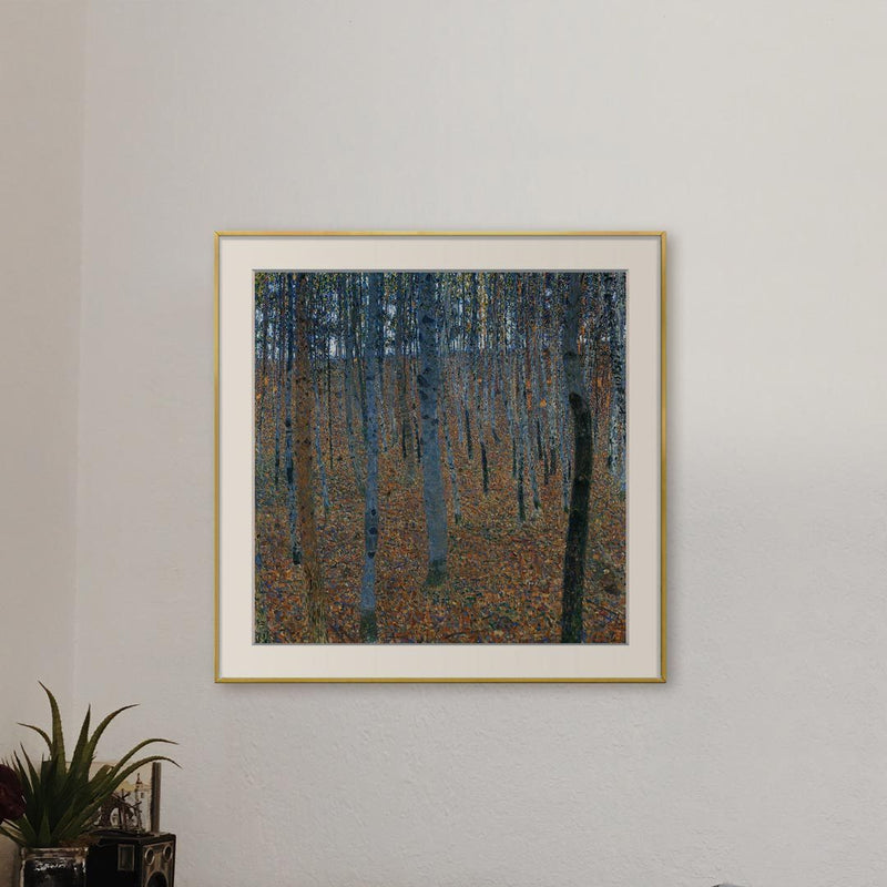 [ Gustav Klimt ][ Buchen Hain ] Museum Class Art Reproduction Painting [ CRUSE 3.82 Giga Resolution Original Piece Scanned and Painted] [ Aluminum Alloy Hand Framed ]