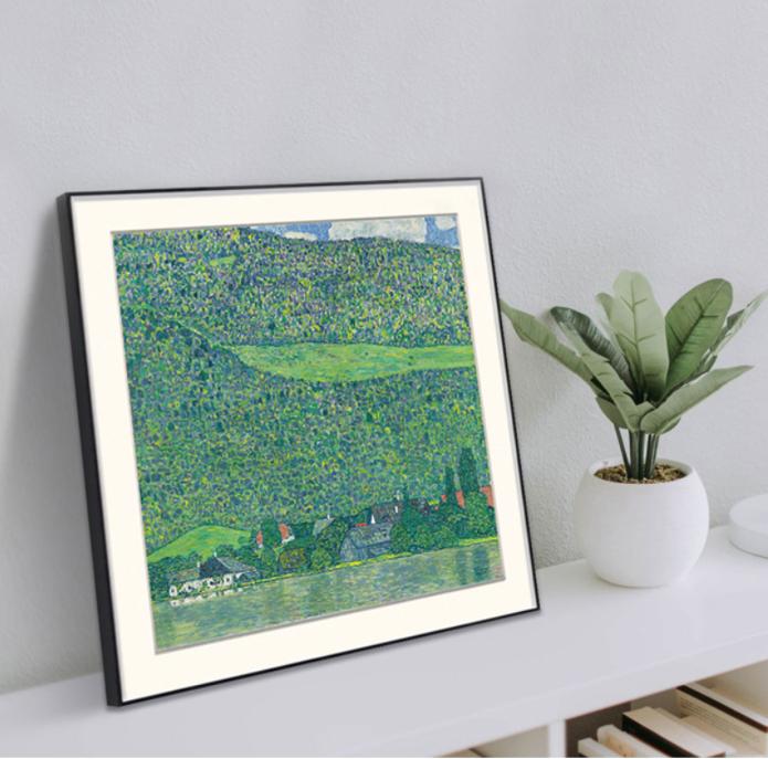 [ Gustav Klimt ][ Unterach am Attersee ] Museum Class Art Reproduction Painting [ CRUSE 3.82 Giga Resolution Original Piece Scanned and Painted] [ Aluminum Alloy Hand Framed ]