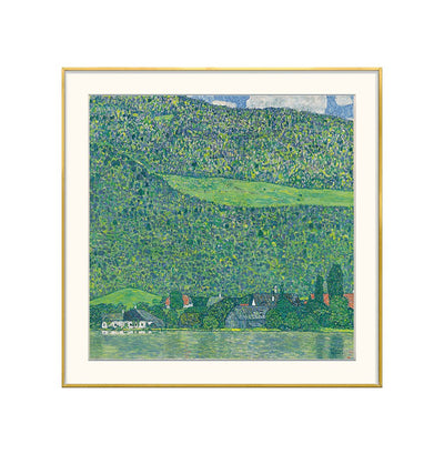 [ Gustav Klimt ][ Unterach am Attersee ] Museum Class Art Reproduction Painting [ CRUSE 3.82 Giga Resolution Original Piece Scanned and Painted] [ Aluminum Alloy Hand Framed ]