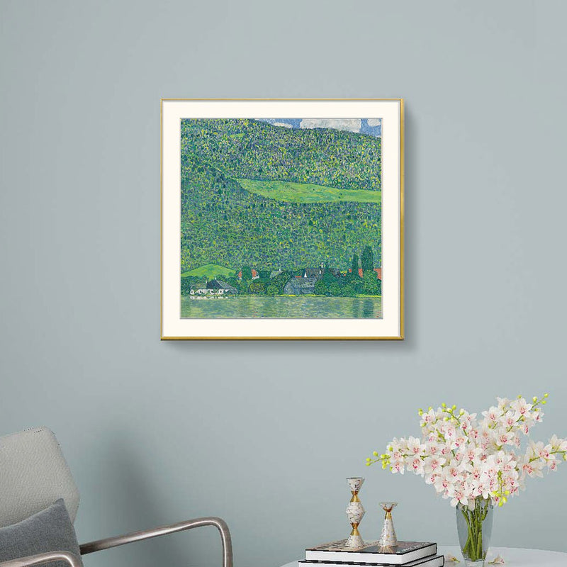 [ Gustav Klimt ][ Unterach am Attersee ] Museum Class Art Reproduction Painting [ CRUSE 3.82 Giga Resolution Original Piece Scanned and Painted] [ Aluminum Alloy Hand Framed ]