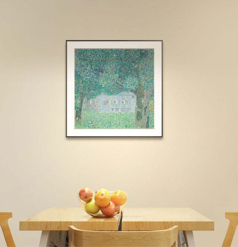 [ Gustav Klimt ][ Farmhouse in Upper Austria ] Museum Class Art Reproduction Painting [ CRUSE 3.82 Giga Resolution Original Piece Scanned and Painted] [ Aluminum Alloy Hand Framed ]