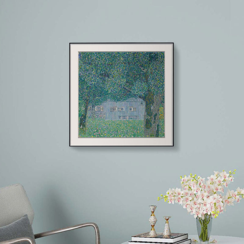 [ Gustav Klimt ][ Farmhouse in Upper Austria ] Museum Class Art Reproduction Painting [ CRUSE 3.82 Giga Resolution Original Piece Scanned and Painted] [ Aluminum Alloy Hand Framed ]