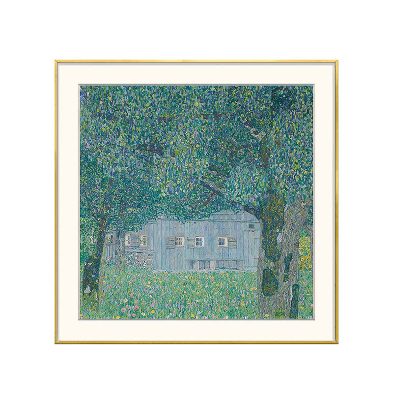[ Gustav Klimt ][ Farmhouse in Upper Austria ] Museum Class Art Reproduction Painting [ CRUSE 3.82 Giga Resolution Original Piece Scanned and Painted] [ Aluminum Alloy Hand Framed ]