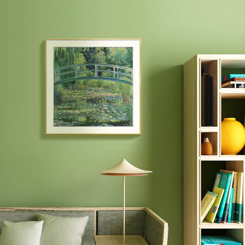 [ Claude Monet ][ Water Lilies and the Japanese Bridge ] Museum Class Art Reproduction Painting [ CRUSE 3.82 Giga Resolution Original Piece Scanned and Painted] [ Aluminum Framed ]