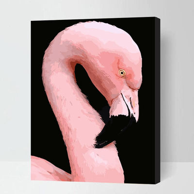 MADE4U [ Flamingos Series ] [ 20" ] [ Thicker (1") ] [ Wood Framed ] Paint By Numbers Kit with Brushes and Paints ( Flamingos DWHLNI6024 )